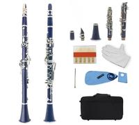 clarinetto Clarinetto A Chiave Bb17 Clarinetto In Abs Portatile A 6 Anelli Strumento A Fiato Professionale(Dark blue)