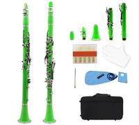 clarinetto Clarinetto A Chiave Bb17 Clarinetto In Abs Portatile A 6 Anelli Strumento A Fiato Professionale(Green)