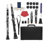 Clarinetto Clarinetto C Tune 17 Tasti Strumento A Fiato In Bachelite Chiavi In rame Bianco Con Ancia A Scatola(Clarinet Set)