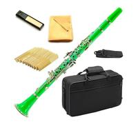 clarinetto Clarinetto In Sib 17a Chiave In Nichel Verde Per Principianti Fornito Con 2 Custodie Rigide E Kit Per Clarinetto