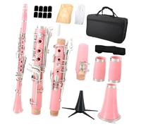 Clarinetto Clarinetto In Sib Per Principianti Studenti Clarinetto In Si 17 Tasti Con Supporto A Scatola Con 2 Barili Ecc.(Pink)