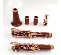 clarinetto Clarinetto Professionale In Palissandro Palissandro BB/chiavi Placcate Oro Rosa/clarinetto In Palissandro(B)