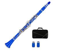 Clarinetto Clarinetto Sib 17 Tasti Materiale ABS Particolarmente Adatto Ai Principianti Con L'uso Di Strumenti E 2 Barili Sostituibili(Blue)