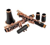 Clarinetto Con 17 Tasti In Sib Corpo In Bachelite Tasti In Oro Rosa Laccato Con Custodia E Accessori