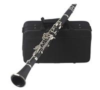 Clarinetto in ebanite nera, 17 chiavi in sib, clarinetto in si bemolle for studenti principianti, con custodia, materiale in ebanite, clarinetto in sib in ebanite professionale