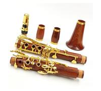 Clarinetto In Legno Di Sequoia Con Tono BB A 17 Tasti, Corpo In Legno, Tasti In Rame-nichel Con Custodia Robusta Clarinetto per Principianti (Color : 01)