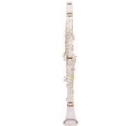 Clarinetto In Sib Placcato Argento/oro Con Corpo In Tubo Acrilico Trasparente Clarinetto Con Scatola Di Immagazzinaggio(Silver)
