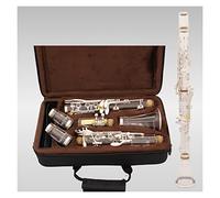 Clarinetto In Sib Placcato In Argento Placcato In Oro Corpo In Tubo Trasparente Acrilico Timbro Eccellente Clarinetti (Color : Silver plated)
