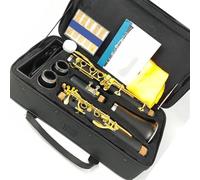 Clarinetto in Sib Strumento a fiato Corpo in resina Laccato Oro nichelato 17 tasti Clarinetto Professionale