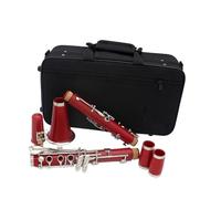 Clarinetto Per Principianti Clarinetto 17 Tasti Falling Tune B Clarinetto Rosso ABS Argentato Chiave Argentata Materiale Bachelite