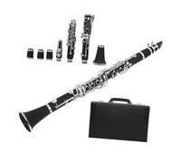 Clarinetto Per Principianti Clarinetto C Tune 17 Tasti Strumento A Fiato In Bachelite Chiavi In rame Bianco Con Ancia A Scatola(Clarinet)