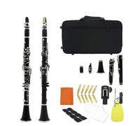 clarinetto per principianti Clarinetto Professionale 17 Tasti Bb B Clarinetto Piatto In Bachelite Clarinetto A Tubo Con Custodia Per Cinturino Accessori Per Sintonizzatore Fine