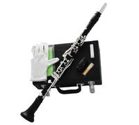 Clarinetto per principianti Clarinetto Professionale Da Concerto A 17 Tasti In La Materiale In Legno Di Ebano 2 Canne Con Custodia
