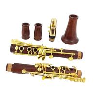Clarinetto per principianti Clarinetto Professionale In Legno Rosso Palissandro Sib Placcato Oro Chiavi 17 Materiali Principali Rame-nichel