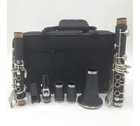 Clarinetto professionale BB Clarinetto Bakelite Clarinetti Nichel Silver Silver Key Strumenti Musicali Caso Bocchino Reeds clarinetto (Color : Ebony)