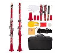 Clarinetto professionale Clarinetto BB. ABS B. Clarinetto Piatto Set Di Otto Colori clarinetto (Color : Crimson)