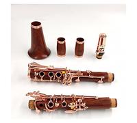 Clarinetto Professionale Palbicosta In Palissandro BB/Chiavi Placcati In Oro Rosa SIB KLARNET (Color : M16)
