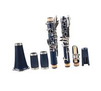 clarinetto sib Clarinetto professionale a 17 tasti in Sib piatto con custodia Guanti Custodia per ance in tessuto 10 pezzi Ance Colore blu scuro