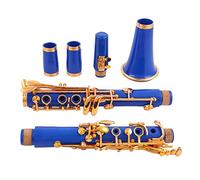 Clarinetto Sib Laccato Oro 17 Chiavi Sib Klarnet Blu Clarinetto