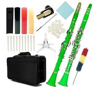 Clarinetto Sib Verde Clarinetto Sib Per Principianti Clarinetto Per Adulti Strumento Clarinetto Durevole A 17 Tasti Con Suono Ricco(B)