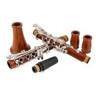 Clarinetto Strumento 17 Tasti Red Wood Falling Tune B Clarinetto Corpo In Legno Massello Chiavi Argentate Clarinetto Con Accessori