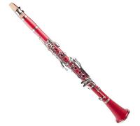 Clarinetto Strumento Clarinetto In ABS Tono Bb Kit Per Clarinetto A 17 Chiavi In cupronichel Placcato Nichel Con Ance Per Clarinetto E Custodia (Color : Red)
