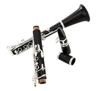 Clarinetto Strumento Clarinetto Piatto A 17 Chiavi B Con Corpo In Ebano, Rame Bianco, Placcato Argento, Con Accessori