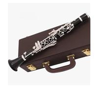 Clarinetto Strumento Clarinetto Professionale A 18 Tasti Tono Eb, Corpo In Ebano, Chiave Placcata In Argento, Clarinetto In Mi Bemolle Con Scatola Portaoggetti (Color : 02)