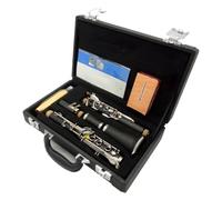clarinetto strumento musicale Bachelite A Clarinetti Clarinetto professionale Chiavi placcate argento 17 chiavi con custodia Bocchino