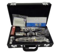 clarinetto strumento musicale Bachelite A Clarinetti Clarinetto professionale Chiavi placcate argento 17 chiavi con custodia Boccaglio ad alta durata