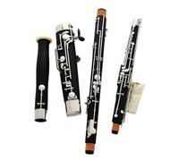 clarinetto strumento musicale Chiave d'argento professionale Full size C Tone 2 Bocals con custodia 26 tasti Chiave in argento nichel c tono Clarinetto basso