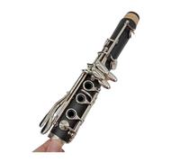 clarinetto strumento musicale Clarinetti in bachelite A squisiti ed eleganti Clarinetto professionale Chiavi placcate in argento 17 chiavi con custodia Boccaglio