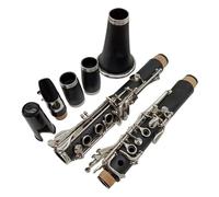 clarinetto strumento musicale Clarinetto in legno nero di ebano Clarinetti professionali in Sib Bachelite 17 tasti Strumenti musicali Bocchino Ance