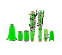clarinetto strumento musicale Clarinetto professionale a 17 tasti in Sib piatto con custodia guanti custodia in tessuto ance da 10 pezzi colore verde