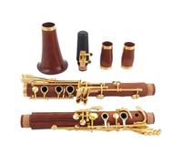 clarinetto strumento musicale Clarinetto professionale in sequoia Un clarinetto placcato oro in palissandro argentato/ebano