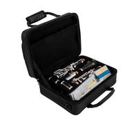 clarinetto strumento musicale Clarinetto professionale in Sib Clarinetti in ebano Legno di ebano Placcatura in argento Strumenti musicali chiave Custodia Bocchino Ance