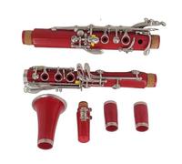 clarinetto strumento musicale Clarinetto rosso intenso Clarinetto in Sib Clarinetto a 17 chiavi placcato in nichelMateriale del corpo