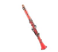 clarinetto strumento musicale Set di strumenti a fiato rosa Clarinetto in Sib in resina ABS Rame bianco placcato in nichel 17 chiavi