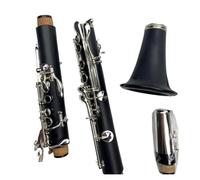 clarinetto strumento musicale Uno strumento musicale piatto in bachelite a 17 tasti per clarinetto in Sib dall'aspetto brillante con custodia e accessori