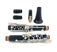 Clarinetto Strumento Strumento A Fiato Per Clarinetto In Sib Con Corpo In Tubo Di Gomma Dura Placcato In Nichel 17 Tasti Con Custodia Per Clarinetto