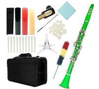 Clarinetto Tono Bb Verde Kit Clarinetto In Resina ABS A 17 Tasti Con Custodia Rigida E Accessori