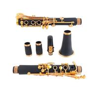 Clarinetto Tono In Sib Laccato Oro 17 Tasti Clarinetto Con Corpo In Resina ABS Nera Con Accessori