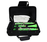 Clarinetto Verde 17 Tasti Bb B Strumento Clarinetto In Bachelite Tono Piatto Con Scatola E Accessori Clarinetto per Principianti