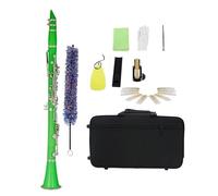 Clarinetto Verde Si Bemolle 17 Tasti Studente Corpo In ABS Nichelato Chiavi Clarinetto Con Accessori
