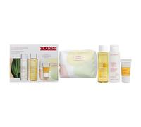 CLARINS Cleansing Essentials Set For Normal To Dry Skin (Hydrating Toning Lotion 200ml + Cleansing Milk 200ml + Comfort Oil Scrub 15ml)