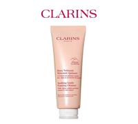 Clarins Detergente viso schiumogeno delicato lenitivo 125 ml, pulisce, lenisce e comfort, SheaButter nutriente, per pelli secche/sensibili