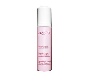 Clarins White Plus Mousse Crème Nettoyante Eclat 150 ml Detergente Illuminante Schiarente per il Viso Flacone Tutti i tipi di pelle