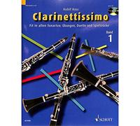 clariosonic nettissimo bande 1 avec CD - Les Joyeux Clarinette de Rudolf Mauz - CLARINETTE EN B. Fit dans tous les tonarten : EXERCICES, DUETTE et morceaux de jeu avec cœur Note colorée Pince