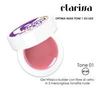 Clarissa Optima Gel Nude Tone 1 25 gr - Gel Costruttore