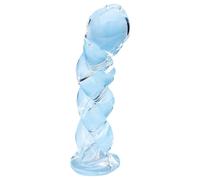 Clarity - dildo in vetro intrecciato - trasparente